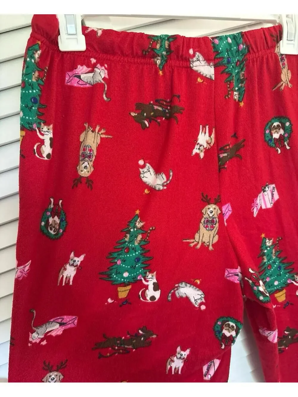 Joyspun Christmas Holiday red pajama pants Lg